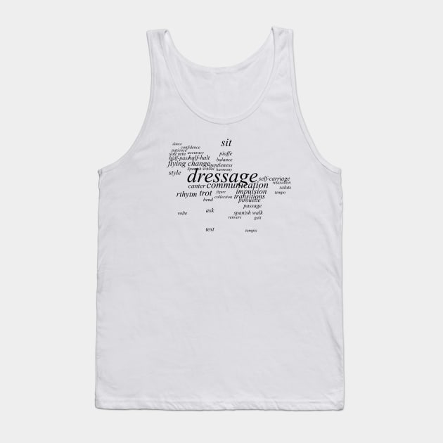 Equestrian Dictionary - Dressage (light) Tank Top by ThunderboltFire